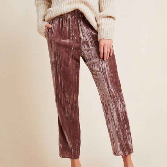 Anthropologie Pants - Anthropologie Josephine Velvet Tapered Trousers